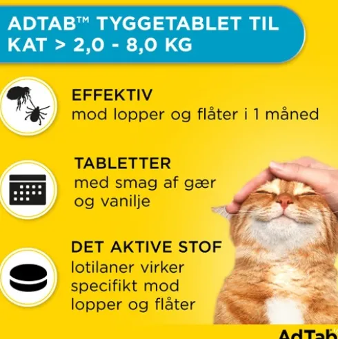 AdTab til katte 2 til 8 kg.