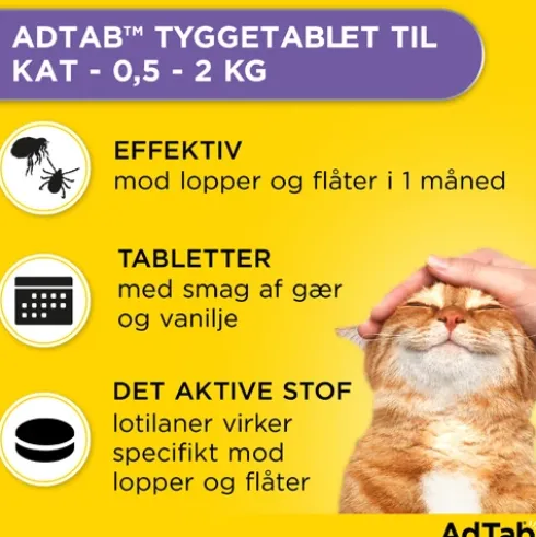 AdTab til katte 0,5 til 2 kg.