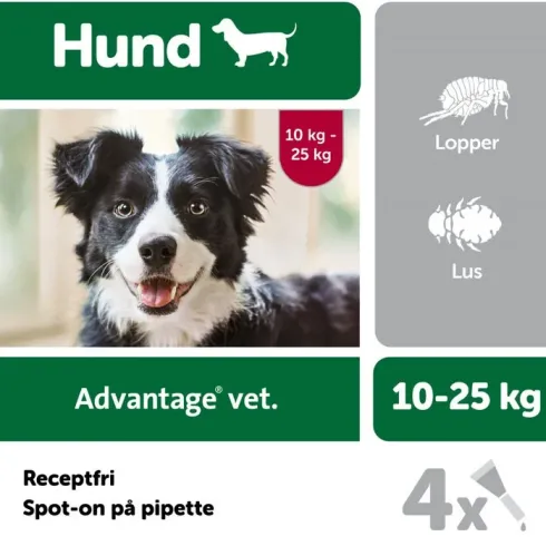 Advantage vet. til hunde på 10-25 kg