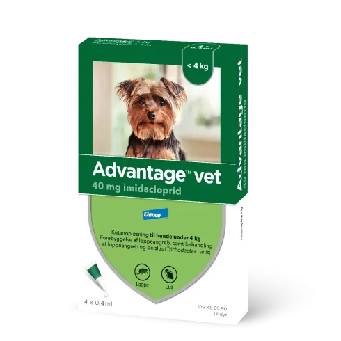 Advantage vet. til hunde under 4 kg
