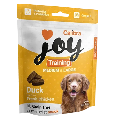 Calibra Joy Dog Training Snacks, Medium & Large, Duck & Chicken