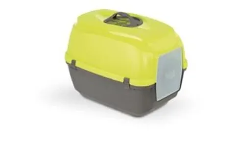 Nova kattetoilet m/kulfilter & Vega kattegrusskovl (lime/mørkegrå)