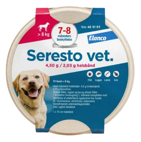 Seresto VET flåt- og loppehalsbånd, hund over 8 kg